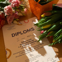 Diploms par iegūto 1.pakāpi (40 punkti)