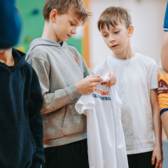Basketbola nodarbībā kopā ar Latvijas Basketbola savienību.