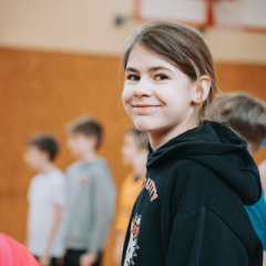 Basketbola nodarbībā kopā ar Latvijas Basketbola savienību.