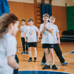 Basketbola nodarbībā kopā ar Latvijas Basketbola savienību.