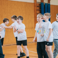 Basketbola nodarbībā kopā ar Latvijas Basketbola savienību.