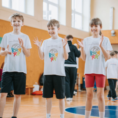Basketbola nodarbībā kopā ar Latvijas Basketbola savienību.