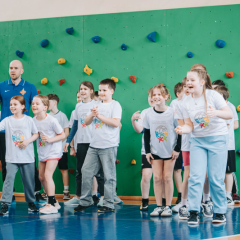 Basketbola nodarbībā kopā ar Latvijas Basketbola savienību.